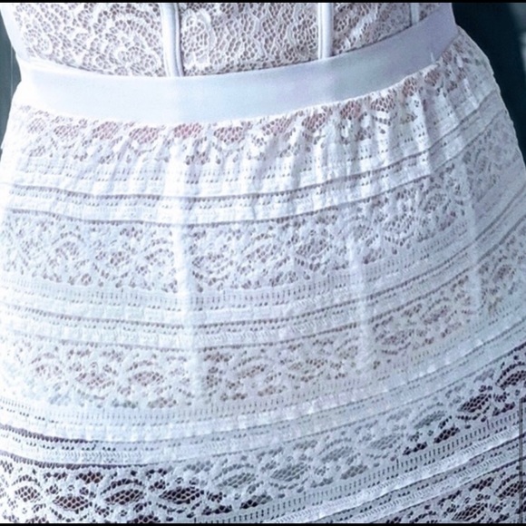 New! Clearance 🔥 Lacy Ivory Split  Knit Maxi Skirts - Picture 7 of 7